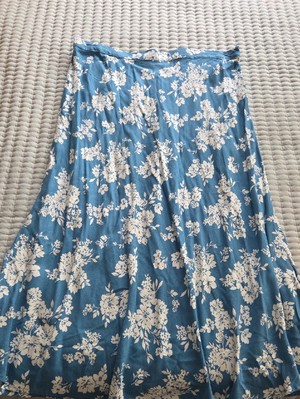 Old Navy Blue Floral A-Line Maxi Skirt
